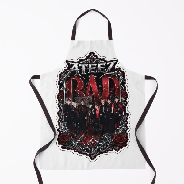 Item preview,  Aesthetic ATEEZ BAD Song Vintage Leather & Lace Merch Print designed and sold by Valeree Store.
