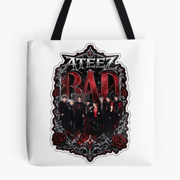 Item preview,  Aesthetic ATEEZ BAD Song Vintage Leather & Lace Merch Print designed and sold by Valeree Store.
