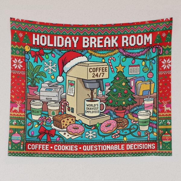 Item preview, Holiday Break Room Ugly Christmas Sweater Retro Office Humor designed and sold by FindYouByZ.