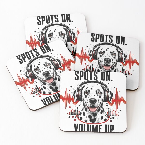 Item preview, Dalmatian DJ Headphones Music Lover Soundwave Art designed and sold by Kolibra.