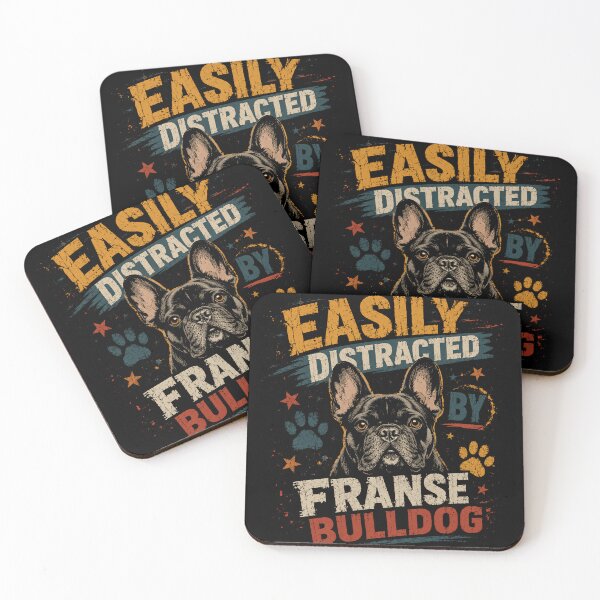 Item preview, Easily Distracted By Franse Bulldog Dog Lover Pet Parent Frenchie Owner designed and sold by RetroMini2026.