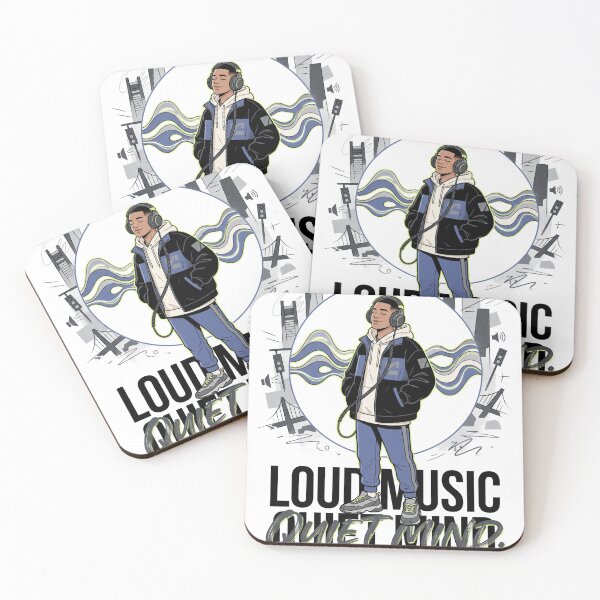 Item preview, Loud Music Quiet Mind | Premium Music Lover Streetwear | Headphone Lifestyle Graphic Tee designed and sold by SAJ Design Studio.