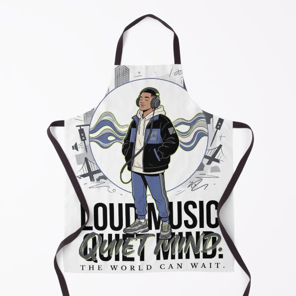 Item preview, Loud Music Quiet Mind | Premium Music Lover Streetwear | Headphone Lifestyle Graphic Tee designed and sold by SAJ Design Studio.