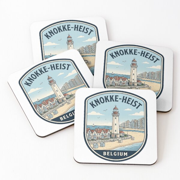 Item preview, Retro Knokke-Heist Belgium Coastal Lighthouse Travel Scene designed and sold by k3rstman1.