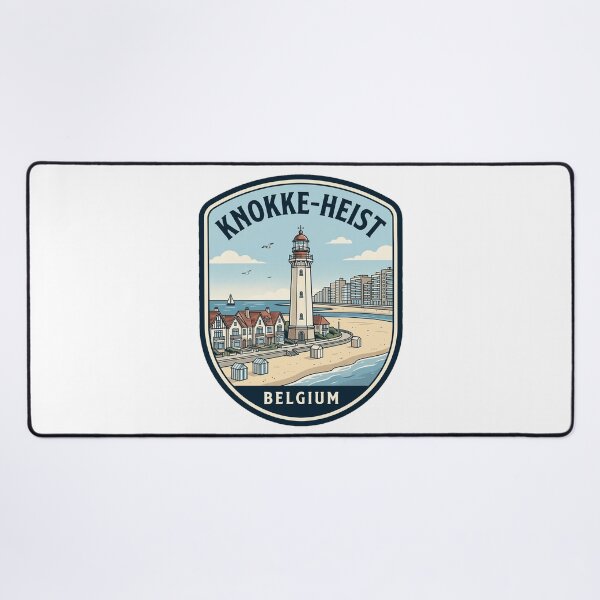 Item preview, Retro Knokke-Heist Belgium Coastal Lighthouse Travel Scene designed and sold by k3rstman1.