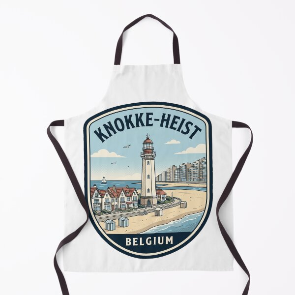 Item preview, Retro Knokke-Heist Belgium Coastal Lighthouse Travel Scene designed and sold by k3rstman1.