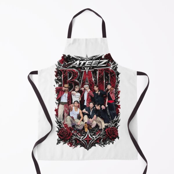 Item preview, ATEEZ BAD Lyric Retro Silver Lettering Antique Border Sticker designed and sold by Valeree Store.