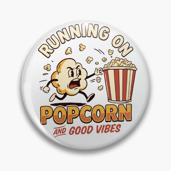 Item preview, Running On Popcorn And Good Vibes Vintage Cartoon Classic T-Shirt designed and sold by pawsome purrfect.