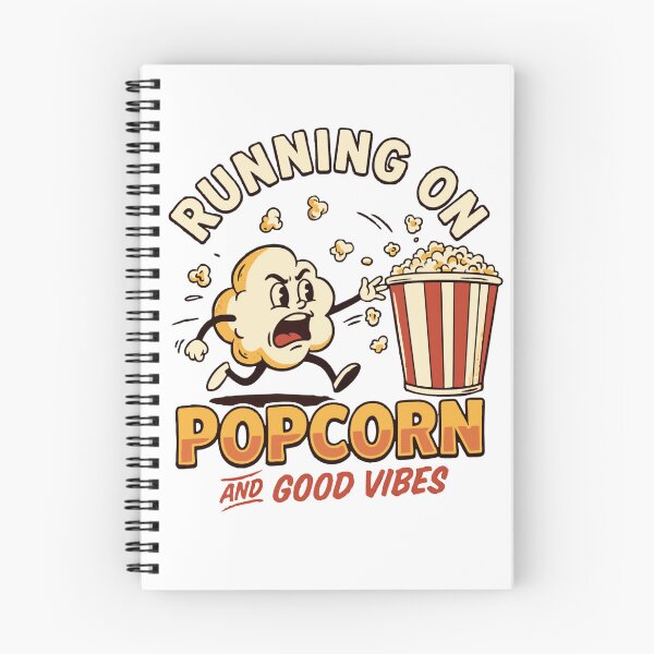 Item preview, Running On Popcorn And Good Vibes Vintage Cartoon Classic T-Shirt designed and sold by pawsome purrfect.