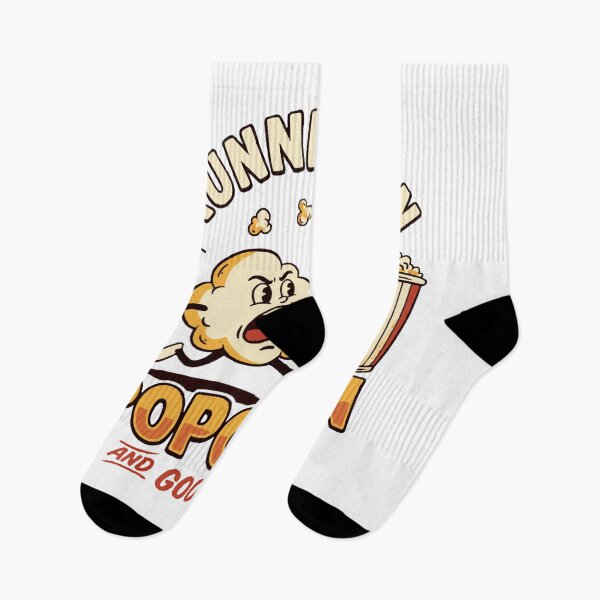 Item preview, Running On Popcorn And Good Vibes Vintage Cartoon Classic T-Shirt designed and sold by pawsome purrfect.