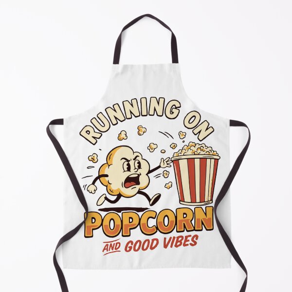 Item preview, Running On Popcorn And Good Vibes Vintage Cartoon Classic T-Shirt designed and sold by pawsome purrfect.