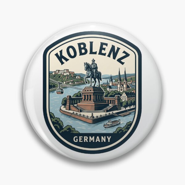 Item preview, Vintage Koblenz Germany Travel Poster Style Badge designed and sold by k3rstman1.