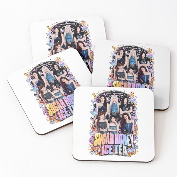 Item preview, Charming BABYMONSTER Sugar Honey Ice Tea Glossy Hearts Shirt Design designed and sold by Valereekmerch.