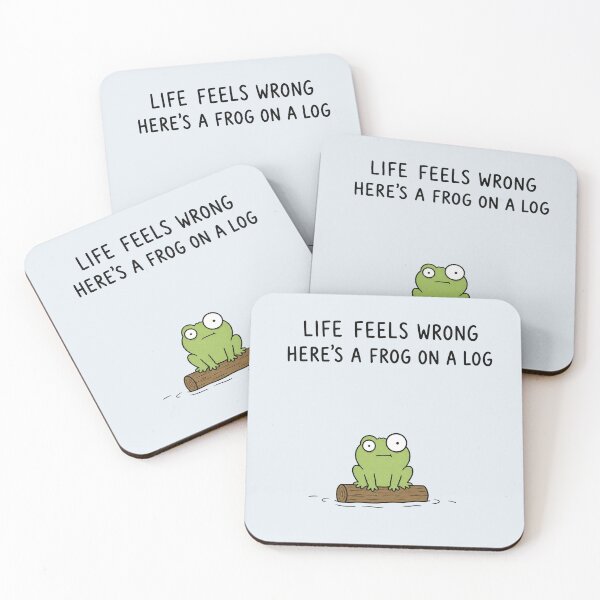 Item preview, Life Feels Wrong Frog Meme Funny Cute Animal Humor designed and sold by MonkiFlipp.