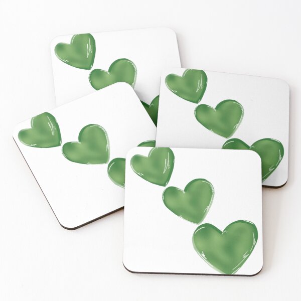 Item preview, Green Heart Trio – Minimal Nature Love designed and sold by leevekaArt.