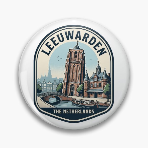 Artikelvorschau, Leeuwarden Niederlande Oldehove Tower Vintage Travel entworfen und verkauft von k3rstman1.