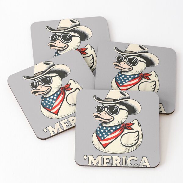 Item preview, Rubber Duck Duckie American Flag Bandana Cowboy Hat Country designed and sold by GreggRoss.