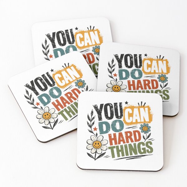 Item preview, You Can Do Hard Things Motivational Quote Encouragement Positive Mindset designed and sold by JonesFlora2025.