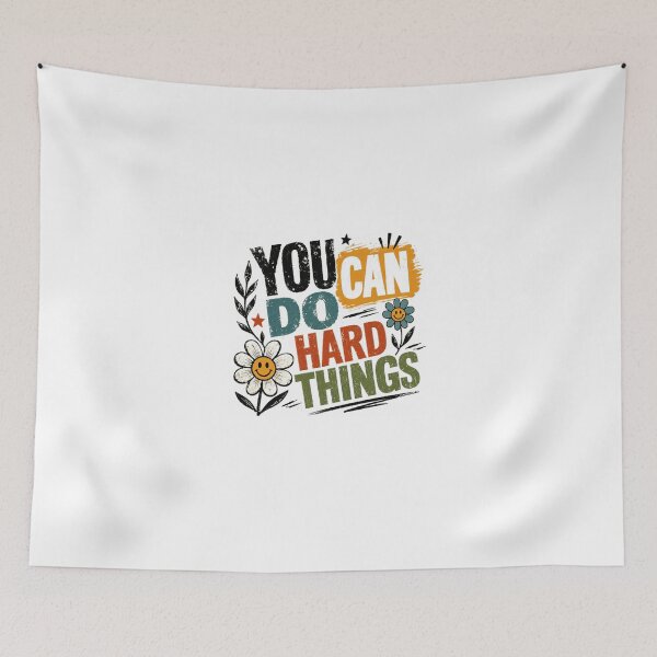 Item preview, You Can Do Hard Things Motivational Quote Encouragement Positive Mindset designed and sold by JonesFlora2025.
