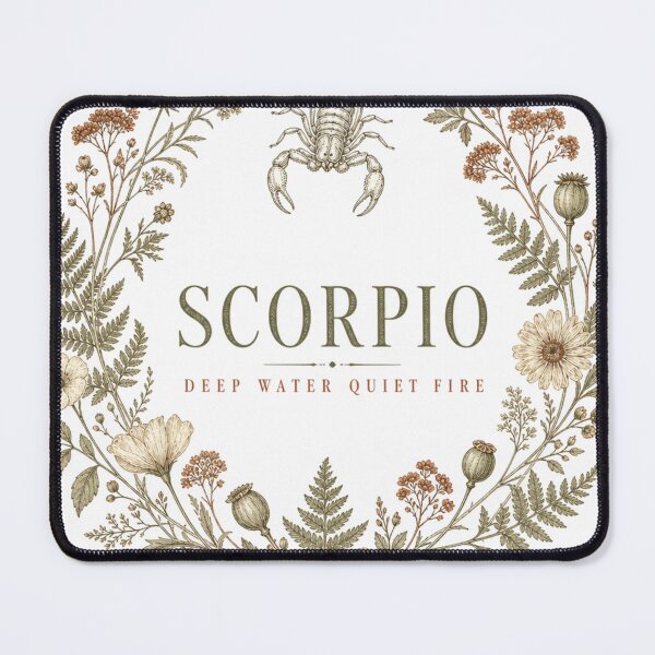 Item preview, Scorpio Zodiac Sign Cottagecore Botanical Flower Wreath designed and sold by BoosterShop.