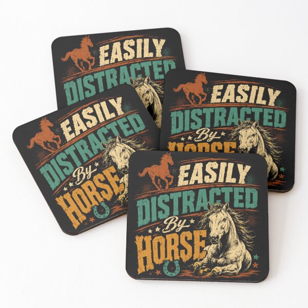 Item preview, Easily Distracted By Horse Equestrian Lover Horseback Rider designed and sold by RetroMini2026.
