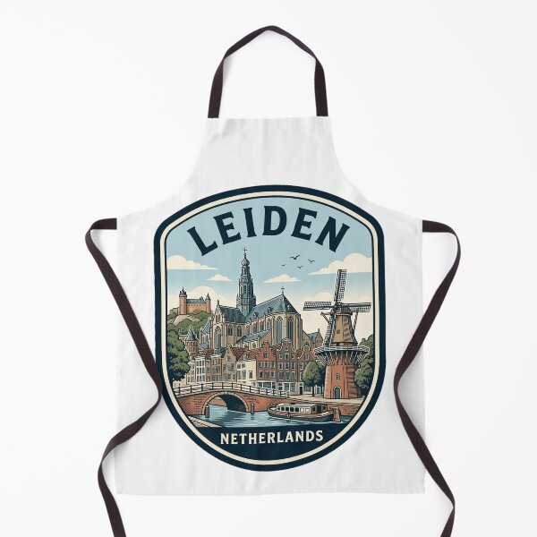 Item preview, Vintage Leiden Netherlands Travel Badge Windmill Canal designed and sold by k3rstman1.