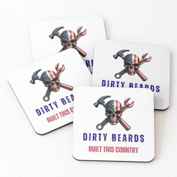 Item preview, dirty beards built this country skull designed and sold by OrlandoRivera1.