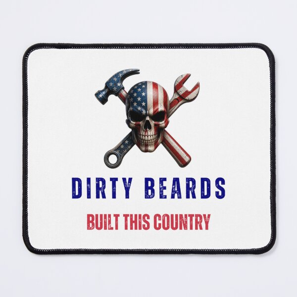 Item preview, dirty beards built this country skull designed and sold by OrlandoRivera1.