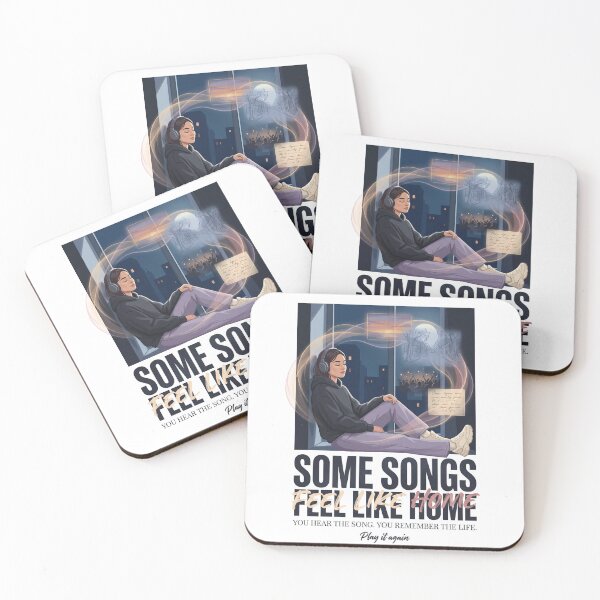 Item preview, Some Songs Feel Like Home | Emotional Music Lover Streetwear | Premium Graphic Tee designed and sold by SAJ Design Studio.