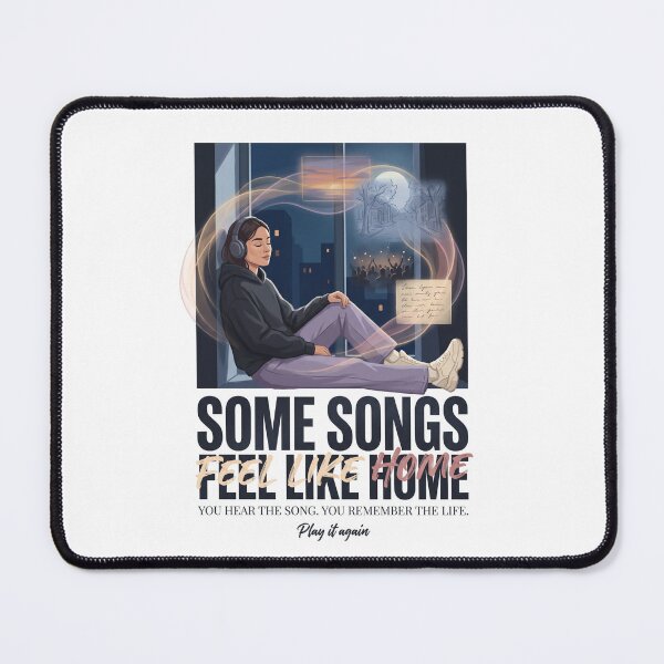 Item preview, Some Songs Feel Like Home | Emotional Music Lover Streetwear | Premium Graphic Tee designed and sold by SAJ Design Studio.
