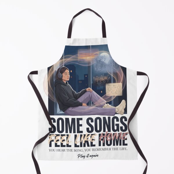 Item preview, Some Songs Feel Like Home | Emotional Music Lover Streetwear | Premium Graphic Tee designed and sold by SAJ Design Studio.