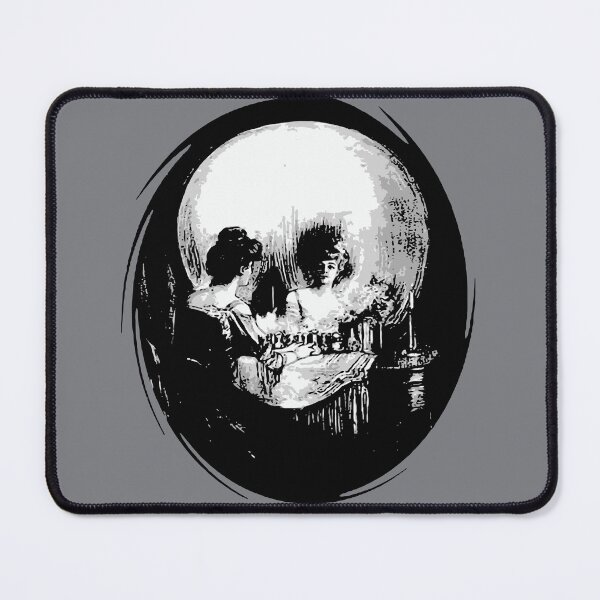 Item preview, Woman With Halloween Cranium Reflection In Mirror designed and sold by taiche.