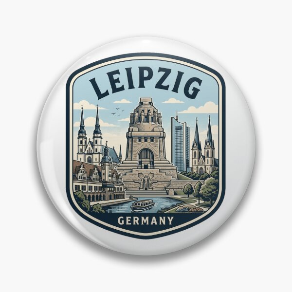 Item preview, Vintage Leipzig Germany Skyline Landmark Badge designed and sold by k3rstman1.