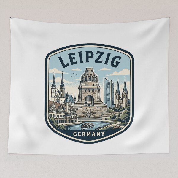 Item preview, Vintage Leipzig Germany Skyline Landmark Badge designed and sold by k3rstman1.