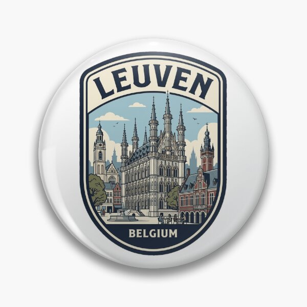 Item preview, Vintage Leuven Belgium Travel Badge City Hall designed and sold by k3rstman1.