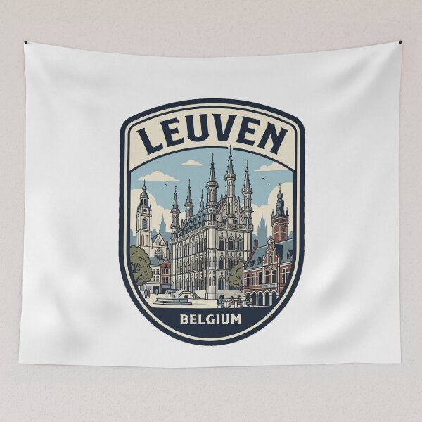 Item preview, Vintage Leuven Belgium Travel Badge City Hall designed and sold by k3rstman1.