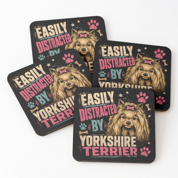 Item preview, Easily Distracted By Yorkshire Terrier Dog Owner Pet Lover designed and sold by RetroMini2026.