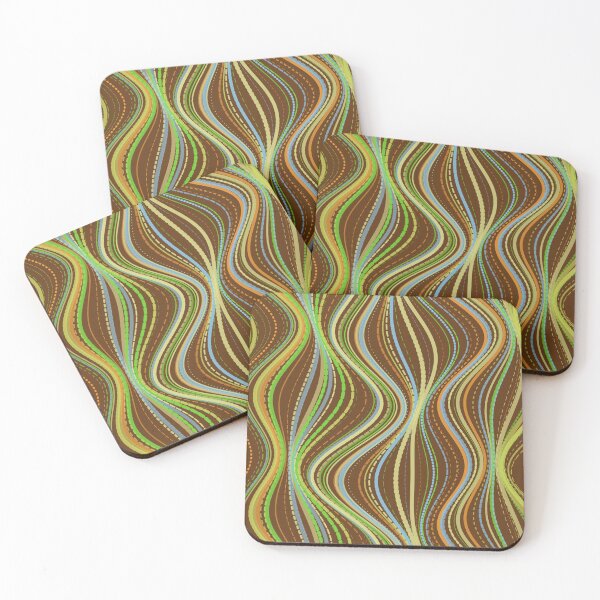 Item preview, Abstract Earthy Retro Wavy Flow Pattern designed and sold by GraphyLab.