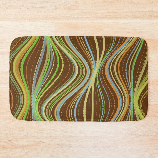 Item preview, Abstract Earthy Retro Wavy Flow Pattern designed and sold by GraphyLab.