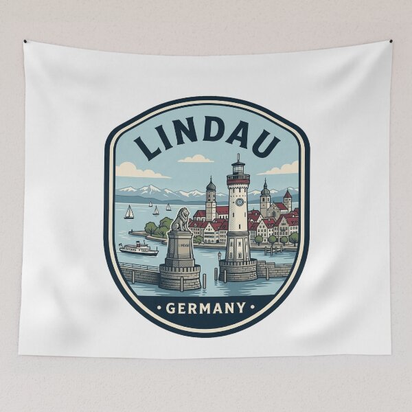 Item preview, Vintage Lindau Germany Lake Constance Harbor Emblem designed and sold by k3rstman1.