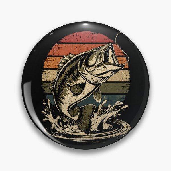 Item preview, Vintage Bass Fishing Retro Largemouth Fish designed and sold by Moizento.