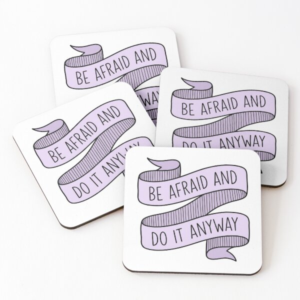 Item preview, Be Afraid And Do It Anyway Lavender Ribbon Courage Quote designed and sold by raedattia.