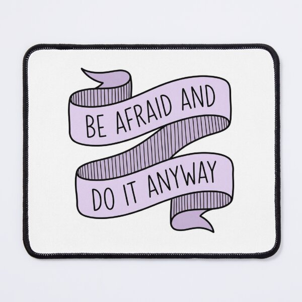 Item preview, Be Afraid And Do It Anyway Lavender Ribbon Courage Quote designed and sold by raedattia.