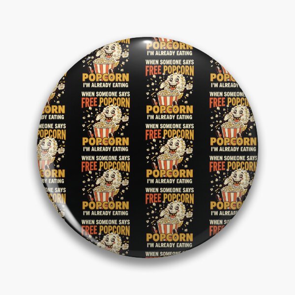 Item preview, When Someone Says Free Popcorn Funny Retro Mascot Classic T-Shirt designed and sold by pawsome purrfect.