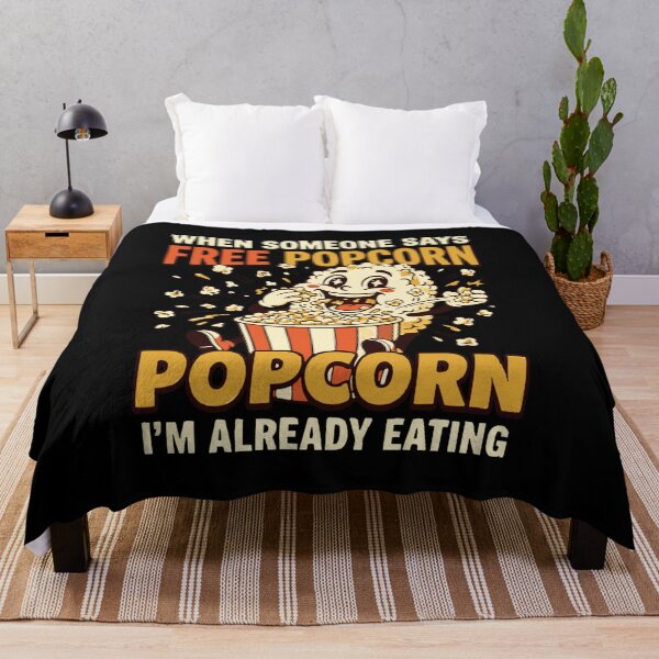 Item preview, When Someone Says Free Popcorn Funny Retro Mascot Classic T-Shirt designed and sold by pawsome purrfect.