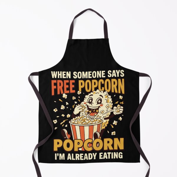 Item preview, When Someone Says Free Popcorn Funny Retro Mascot Classic T-Shirt designed and sold by pawsome purrfect.