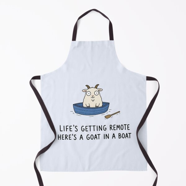 Item preview, Life's Getting Remote Here's a Goat in a Boat Funny Goat Meme Cute Animal Humor designed and sold by MonkiFlipp.