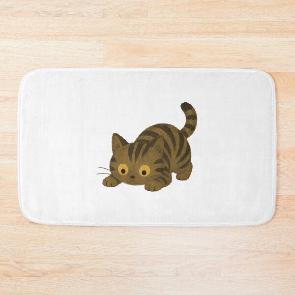 Item preview, Hunting Kitten - Playful Tabby Cat Stalking Pose Illustration designed and sold by medicalkinoko.