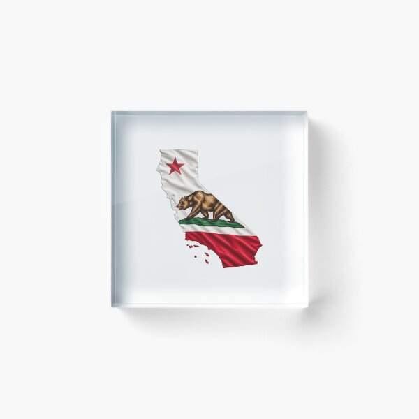 Item preview, Minimal California State Flag Map Sticker Design designed and sold by FunPurchase.
