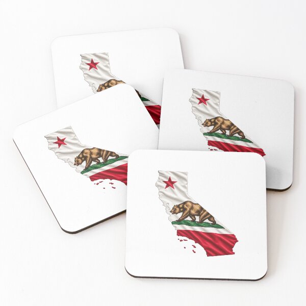Item preview, Minimal California State Flag Map Sticker Design designed and sold by FunPurchase.